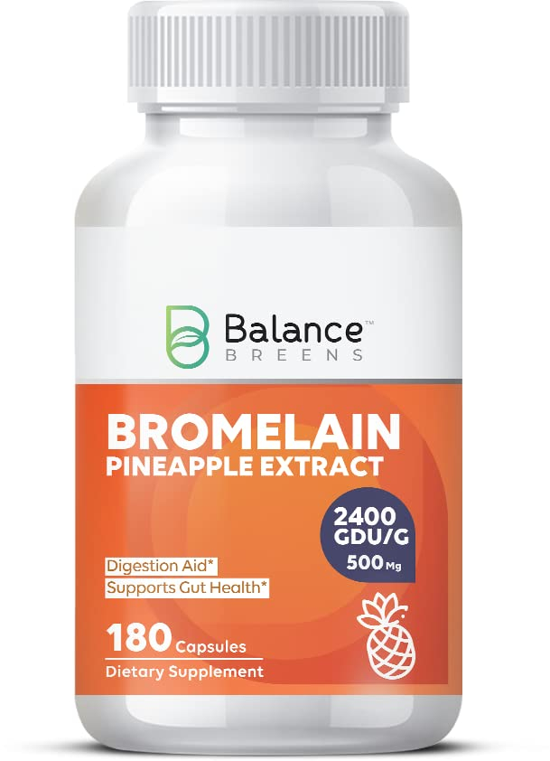 Foto 2 pulgar | Extracto De Bromelina Y Piña Supplement Balance Breens 500 Mg - Venta Internacional.