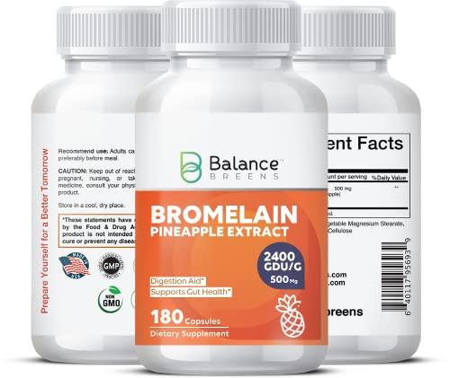 Foto 3 pulgar | Extracto De Bromelina Y Piña Supplement Balance Breens 500 Mg - Venta Internacional.