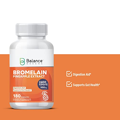 Foto 5 pulgar | Extracto De Bromelina Y Piña Supplement Balance Breens 500 Mg - Venta Internacional.