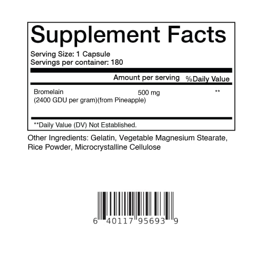 Foto 6 pulgar | Extracto De Bromelina Y Piña Supplement Balance Breens 500 Mg - Venta Internacional.