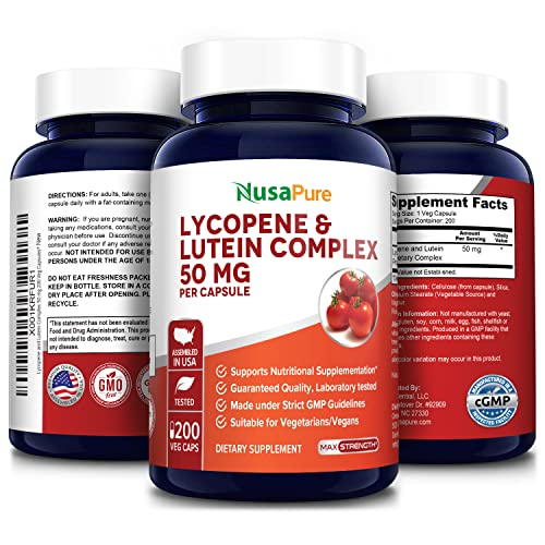 Foto 5 pulgar | Suplemento De Complejo De Licopeno Y Luteína Nusapure 50 Mg 200 Cápsulas - Venta Internacional.