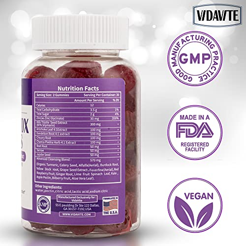 Foto 6 pulgar | Gomitas Masticables Veganas Vidavite, Desintoxicantes Y Reparadoras Para Limpiar El Hígado - Venta Internacional.