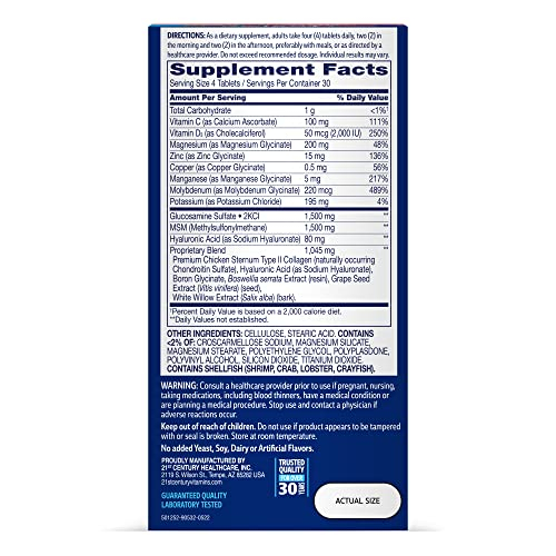 Foto 8 pulgar | Suplemento 21st Century Arthriflex Advantage 120 Comprimidos - Venta Internacional.