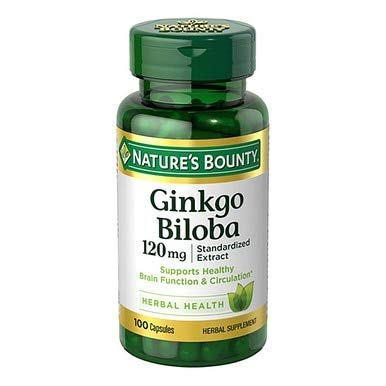 Foto 2 pulgar | Suplemento Nature's Bounty Ginkgo Biloba 120 Mg 100 Cápsulas - Venta Internacional.