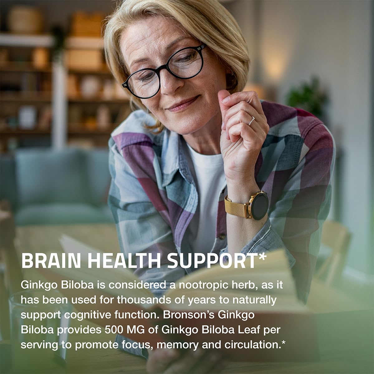 Foto 4 pulgar | Suplemento Bronson Ginkgo Biloba, 500 Mg, Extra Fuerte - Venta Internacional.