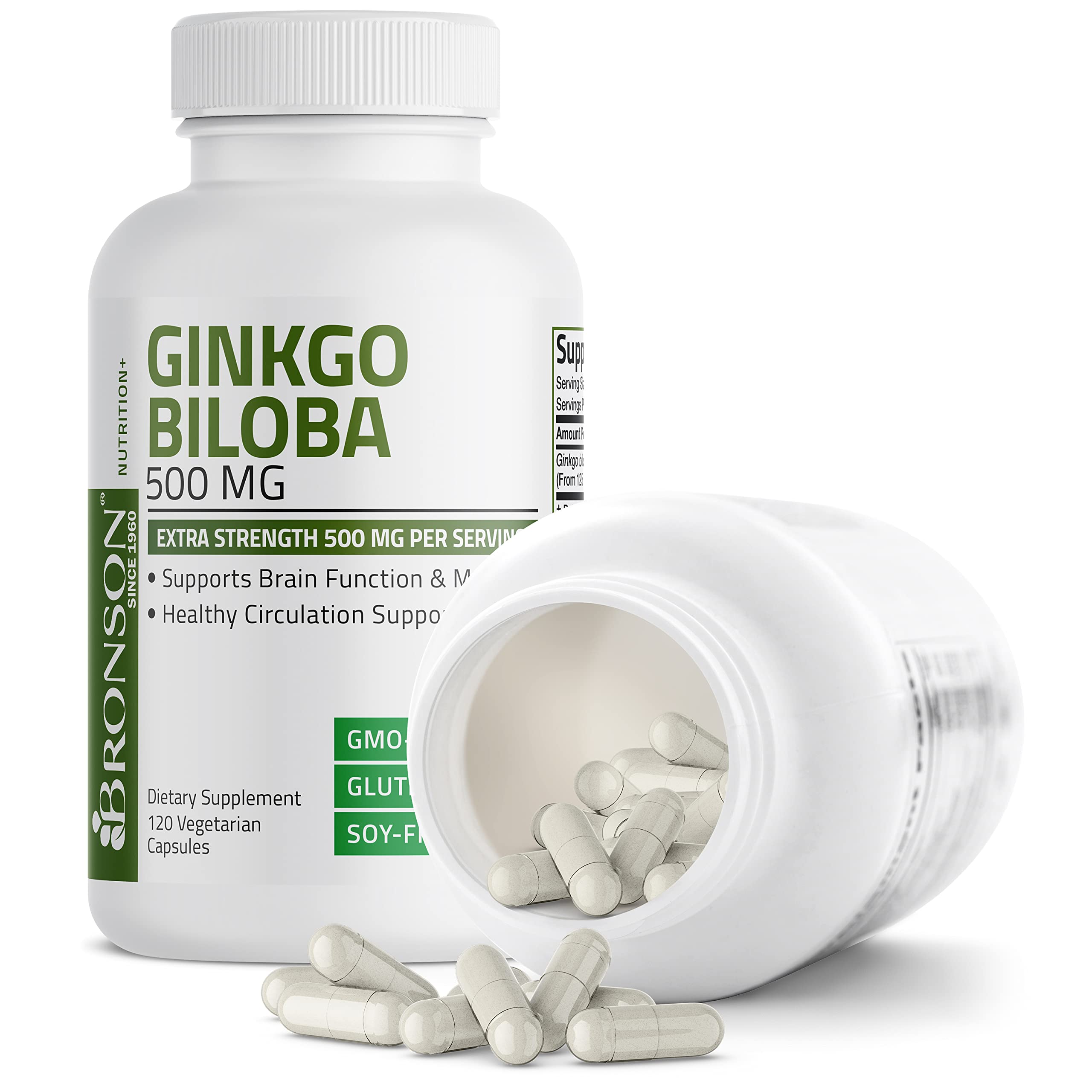 Foto 7 pulgar | Suplemento Bronson Ginkgo Biloba, 500 Mg, Extra Fuerte - Venta Internacional.