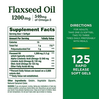Foto 2 | Suplemento Dietético Nature's Bounty Linaza Y Omega 3 - Venta Internacional.