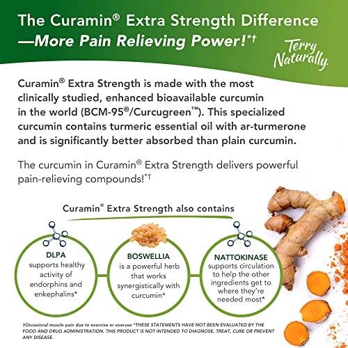 Foto 4 pulgar | Suplemento Terry Naturally Curamin Extra Strength 60 Comprimidos - Venta Internacional.