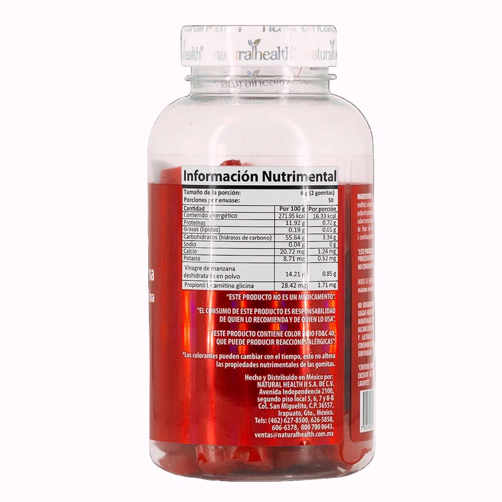 Foto 4 pulgar | Vinagre De Manzana Adl-gza Cereza 100 Gomitas Natural Health