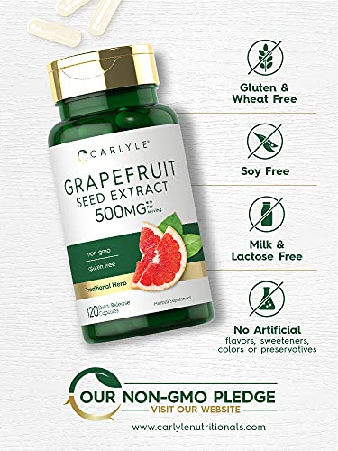 Foto 5 | Suplemento De Extracto De Semilla De Pomelo Carlyle 500 Mg 120 Cápsulas - Venta Internacional.