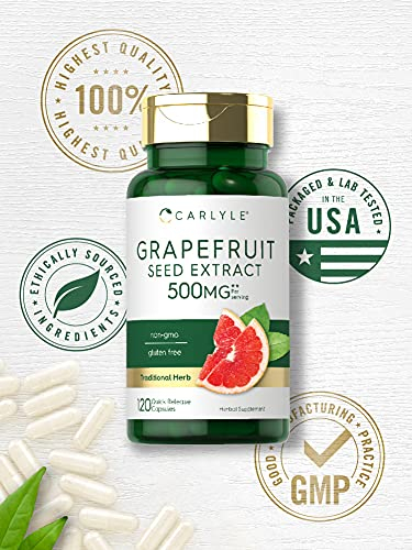 Foto 6 | Suplemento De Extracto De Semilla De Pomelo Carlyle 500 Mg 120 Cápsulas - Venta Internacional.
