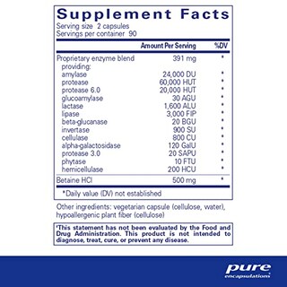 Foto 2 | Suplemento Pure Encapsulations Digestive Enzymes Ultra 180 C - Venta Internacional.