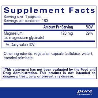 Foto 2 | Glicinato De Magnesio Supplement Pure Encapsulations 180 Cápsulas - Venta Internacional.