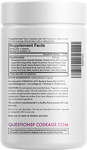 Foto 3 pulgar | Suplemento Codeage Polyphenols Broad Spectrum 120 Cápsulas - Venta Internacional.