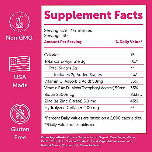 Foto 5 pulgar | Complemente Las Gomitas De Colágeno Lunakai Con Biotina Y Vitamina Zinc - Venta Internacional.