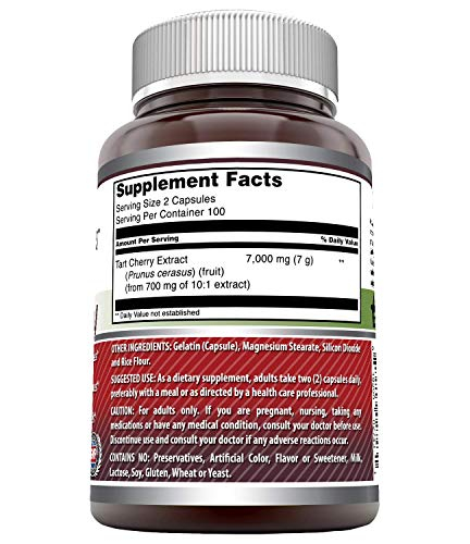 Foto 3 pulgar | Suplemento De Extracto De Cereza Ácida De Amazing Formulas, 7000 Mg, 200 C - Venta Internacional.