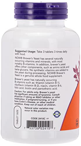 Foto 4 pulgar | Supplement Now Foods Levadura De Cerveza 650 Mg 200 Comprimidos - Venta Internacional.