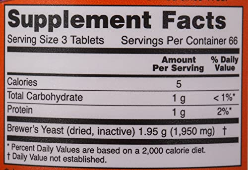 Foto 5 pulgar | Supplement Now Foods Levadura De Cerveza 650 Mg 200 Comprimidos - Venta Internacional.