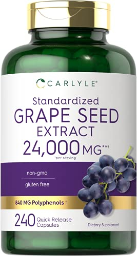 Foto 2 pulgar | Suplemento De Extracto De Semilla De Uva Carlyle, 24 000 Mg, 240 Cápsulas - Venta Internacional.