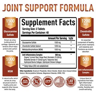 Foto 2 | Complemente La Glucosamina Condroitina Msm Puramente Óptima Con Tur - Venta Internacional.