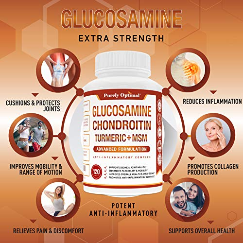 Foto 4 pulgar | Complemente La Glucosamina Condroitina Msm Puramente Óptima Con Tur - Venta Internacional.