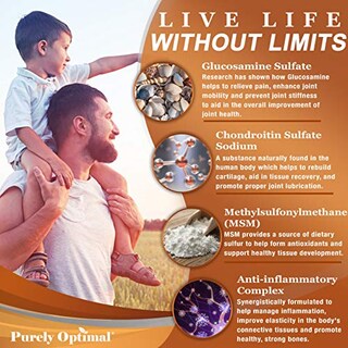 Foto 5 | Complemente La Glucosamina Condroitina Msm Puramente Óptima Con Tur - Venta Internacional.