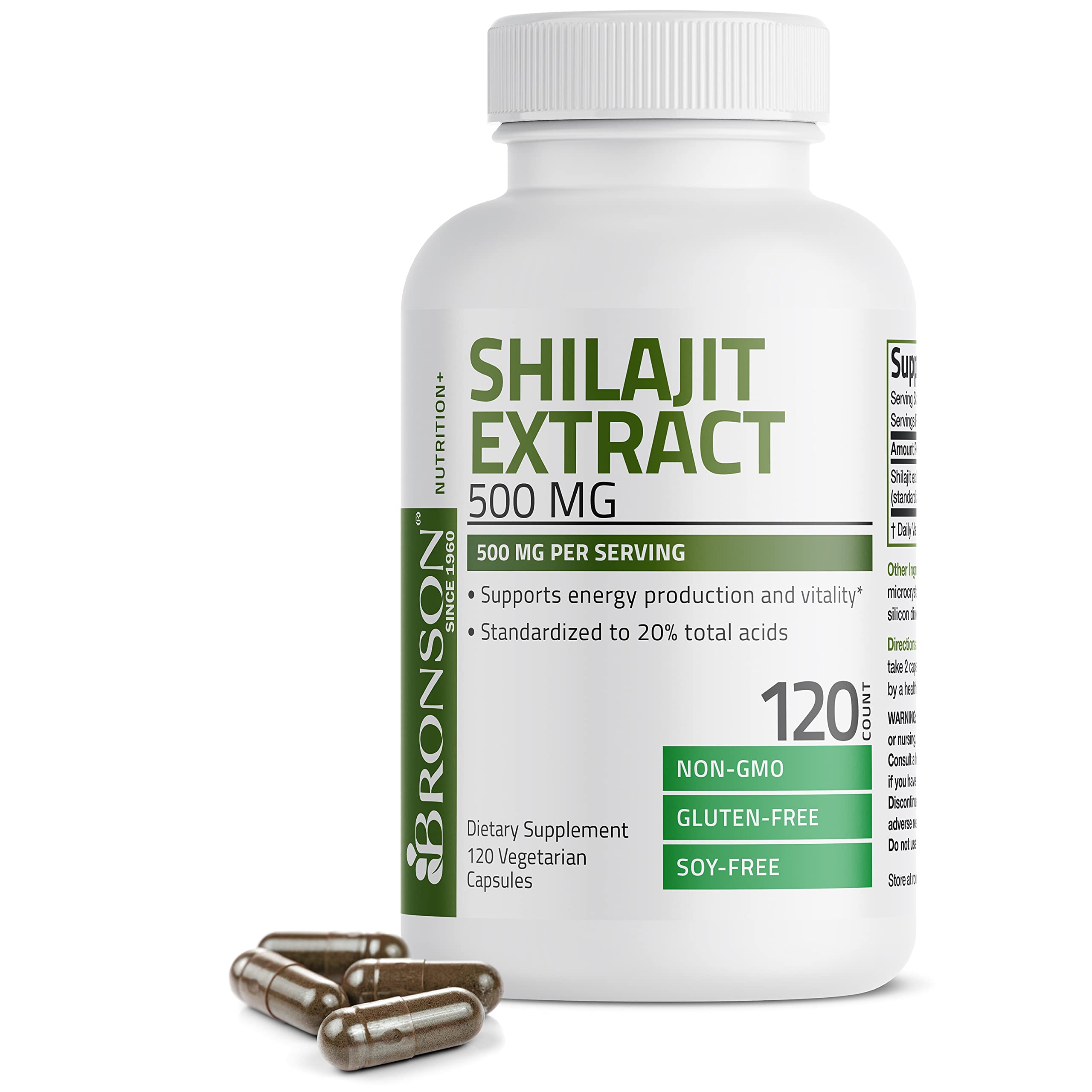 Foto 2 pulgar | Suplemento De Extracto De Shilajit De Bronson 500 Mg/porción - Venta Internacional.