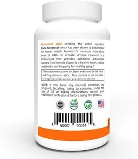 Foto 3 | Suplemento Cytolyfe Resveratrol 1000 Sirtuin Support 60 Cápsulas - Venta Internacional.