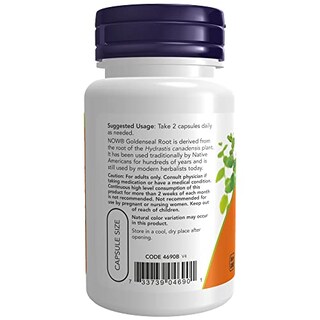 Foto 3 | Supplement Now Goldenseal Root 500 Mg A Base De Hierbas, 50 Cápsulas Vegetarianas - Venta Internacional.