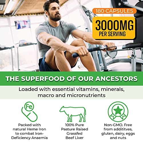Foto 4 pulgar | Suplemento Forestleaf De Hígado De Res Alimentado Con Pasto 750 Mg 180 Cápsulas - Venta Internacional.