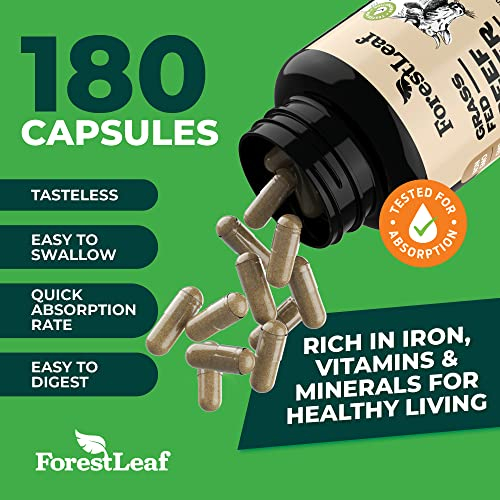 Foto 6 pulgar | Suplemento Forestleaf De Hígado De Res Alimentado Con Pasto 750 Mg 180 Cápsulas - Venta Internacional.