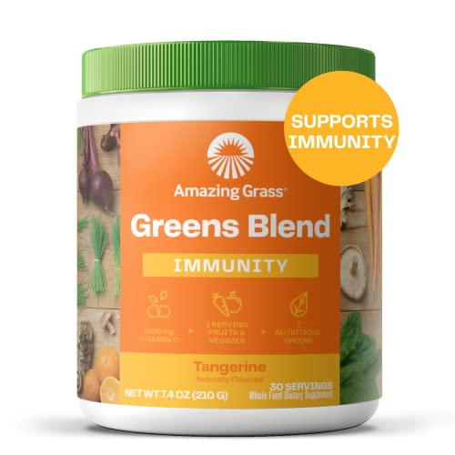 Foto 2 pulgar | Super Greens Powder Amazing Grass Immunity, 30 Porciones - Venta Internacional.