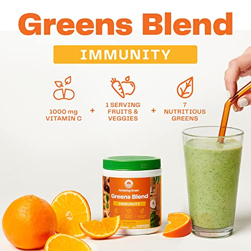 Foto 4 pulgar | Super Greens Powder Amazing Grass Immunity, 30 Porciones - Venta Internacional.