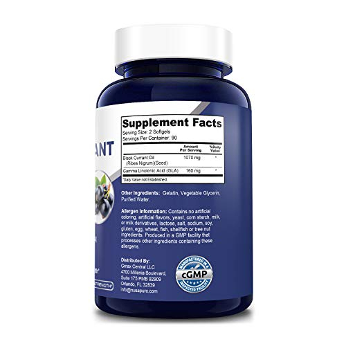 Foto 3 pulgar | Suplemento De Aceite De Grosella Negra Nusapure 1070 Mg Gla 15% 180 Cápsulas - Venta Internacional.