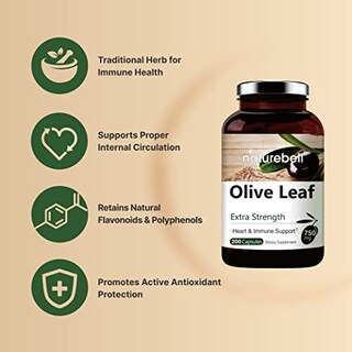 Foto 3 | Suplemento De Extracto De Hoja De Olivo Naturebell 750 Mg 200 Cápsulas - Venta Internacional.