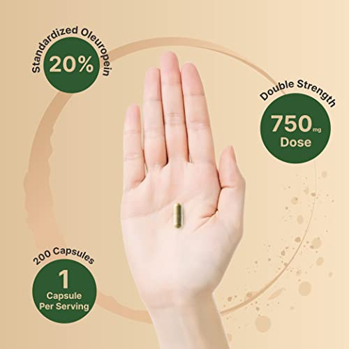 Foto 5 pulgar | Suplemento De Extracto De Hoja De Olivo Naturebell 750 Mg 200 Cápsulas - Venta Internacional.