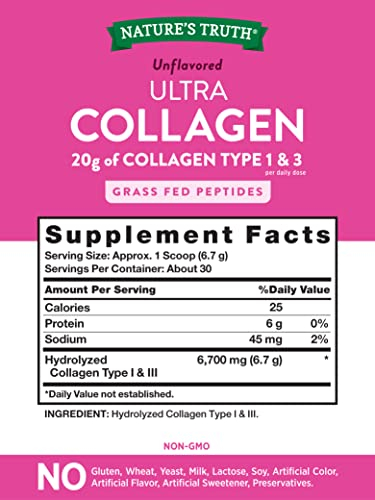 Foto 3 pulgar | Colágeno En Polvo Nature's Truth Ultra Tipo I Y Iii 200 Ml - Venta Internacional.