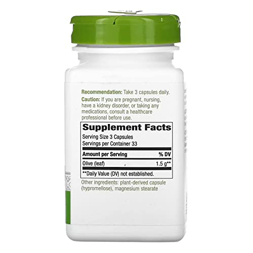 Foto 3 pulgar | Suplemento Nature's Way Olive Leaf 1500 Mg 100 Cápsulas - Venta Internacional.