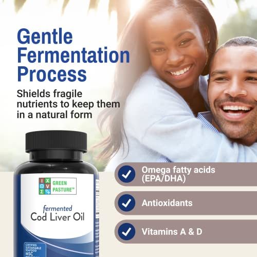 Foto 4 | Suplemento A Las Cápsulas De Aceite De Hígado De Bacalao Fermentado De Green Pasture - Venta Internacional.