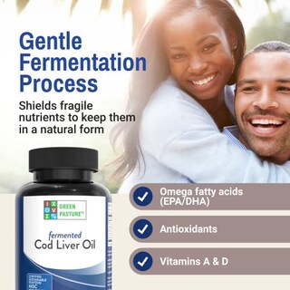 Foto 4 | Suplemento A Las Cápsulas De Aceite De Hígado De Bacalao Fermentado De Green Pasture - Venta Internacional.