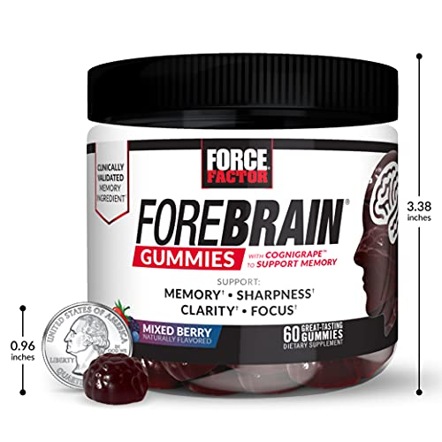Foto 8 pulgar | Suplemento Force Factor Forebrain Gummies Memory Focus 60 - Venta Internacional.