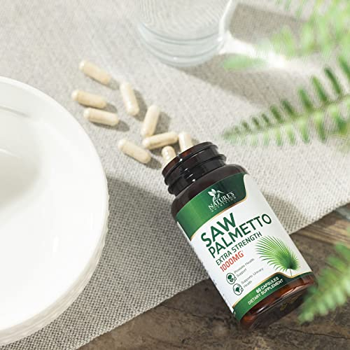 Foto 8 pulgar | Suplemento Nature's Nutrition Saw Palmetto 1000 Mg 60 Cápsulas - Venta Internacional.