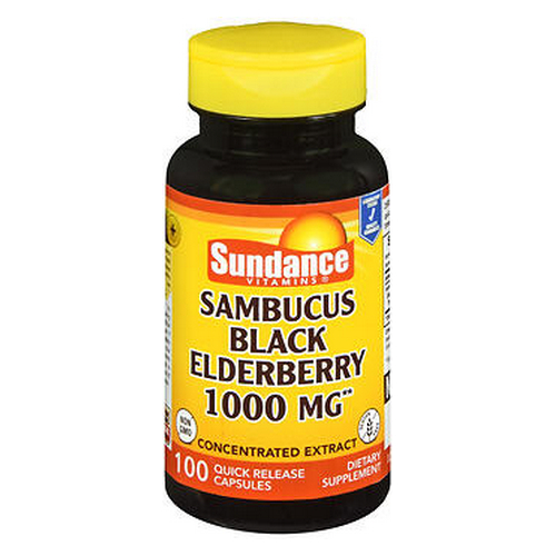 Foto 2 pulgar | Suplemento Sundance Sambucus Black Elderberry 100 Cápsulas - Venta Internacional.