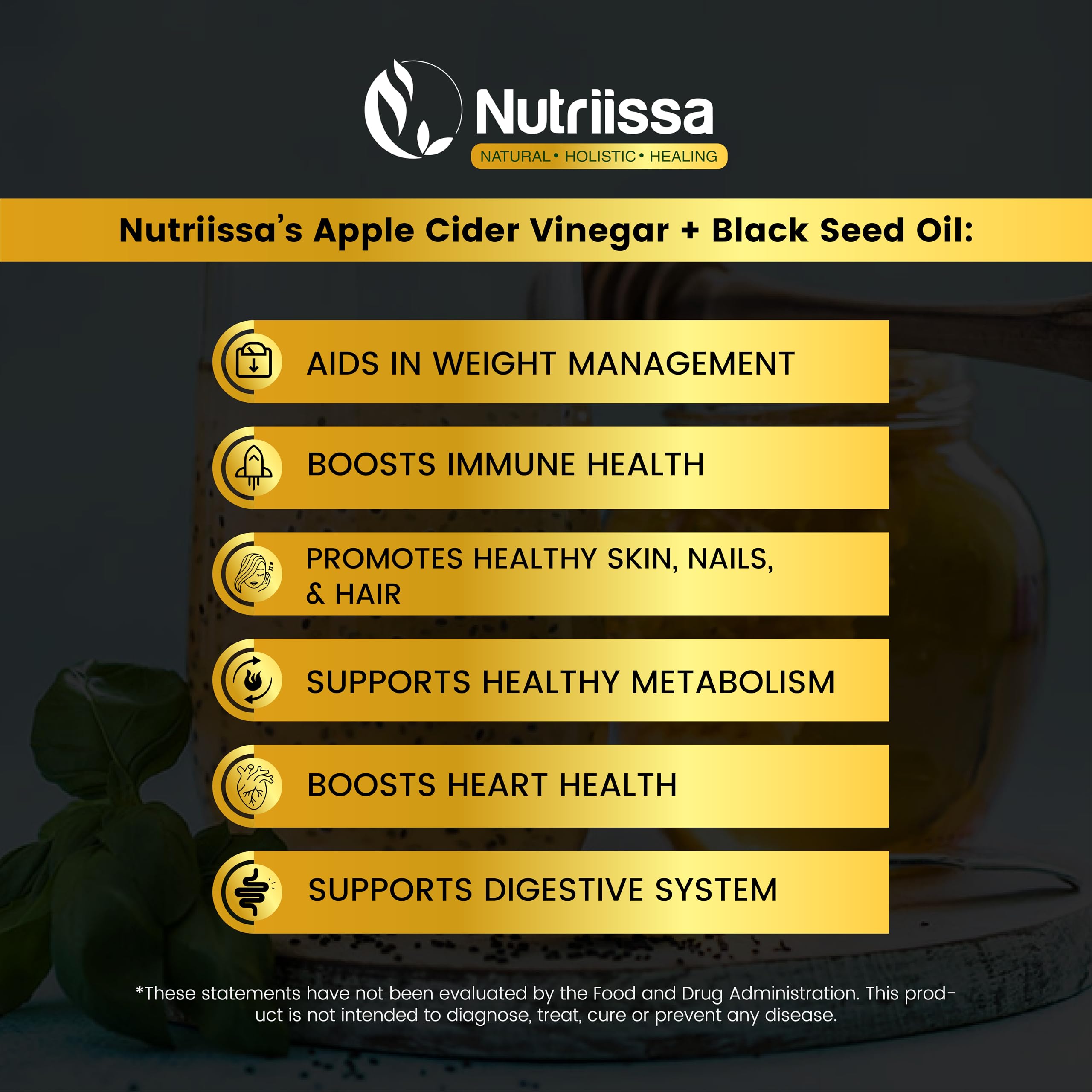 Foto 4 pulgar | Gomitas De Vinagre De Sidra De Manzana Orgánico Supplement Nutriissa - Venta Internacional.