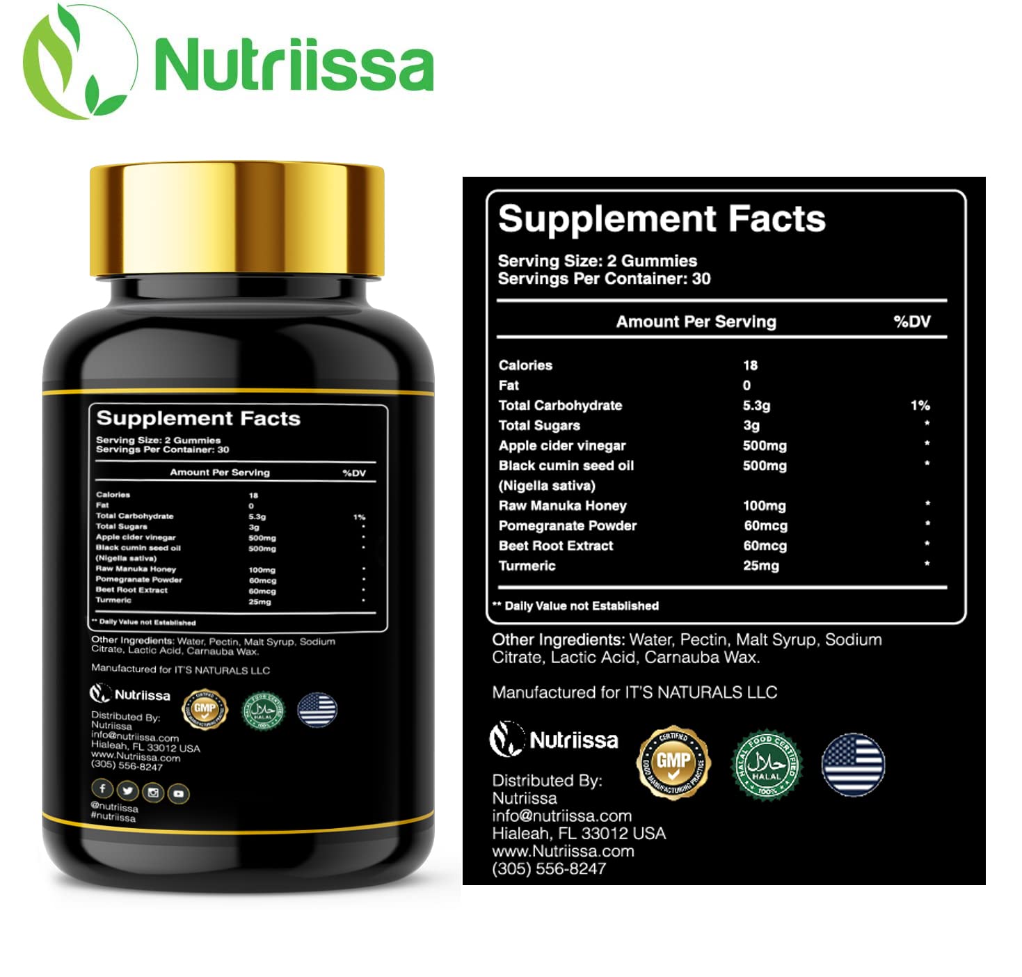 Foto 6 pulgar | Gomitas De Vinagre De Sidra De Manzana Orgánico Supplement Nutriissa - Venta Internacional.
