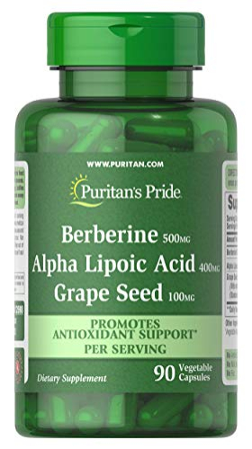 Foto 1 | Suplemento Puritan's Pride Con Berberina, Ácido Alfa Lipoico Y Gr - Venta Internacional.