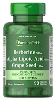 Foto 1 | Suplemento Puritan's Pride Con Berberina, Ácido Alfa Lipoico Y Gr - Venta Internacional.
