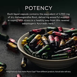 Foto 2 | Suplemento Gaia Herbs Con Raíz De Ashwagandha, 120 Cápsulas Veganas - Venta Internacional.