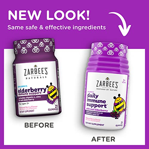 Foto 2 | Gomitas Zarbee's Elderberry Con Vitamina C, Zinc Kids 2+ 21u - Venta Internacional.