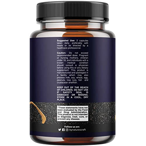 Foto 3 pulgar | Cápsulas Veganas De Aceite De Semillas Negras Supplement Natures Craft - Venta Internacional.